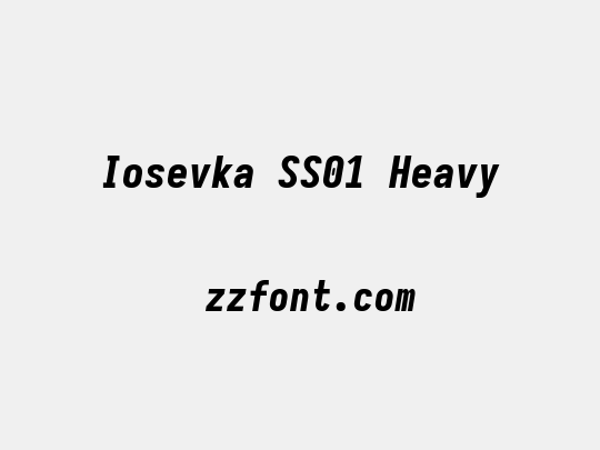 Iosevka SS01 Heavy