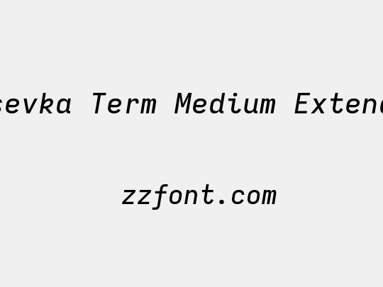 Iosevka Term Medium Extended