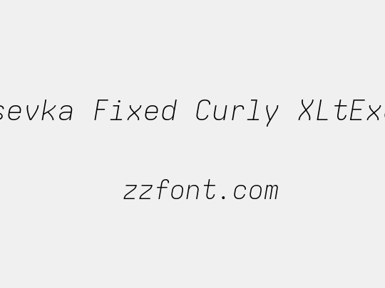 Iosevka Fixed Curly XLtExObl