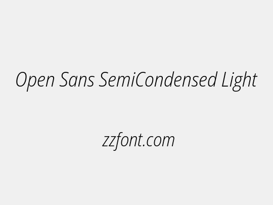 Open Sans SemiCondensed Light