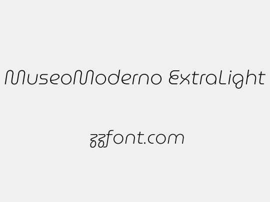 MuseoModerno ExtraLight
