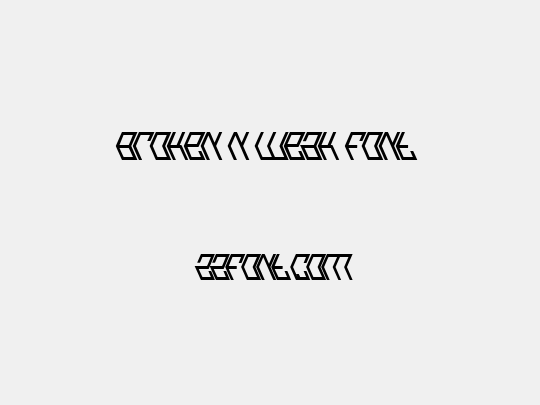 Broken n Weak Font