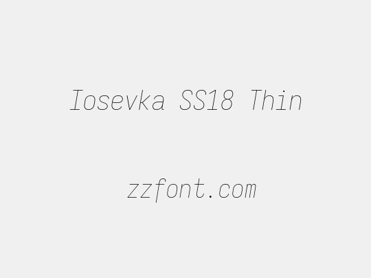 Iosevka SS18 Thin