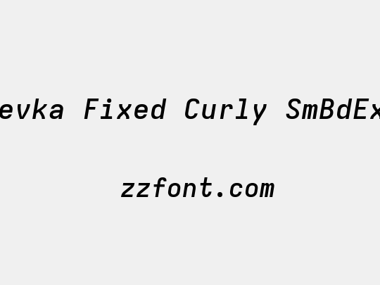 Iosevka Fixed Curly SmBdExObl
