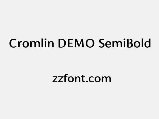 Cromlin DEMO SemiBold