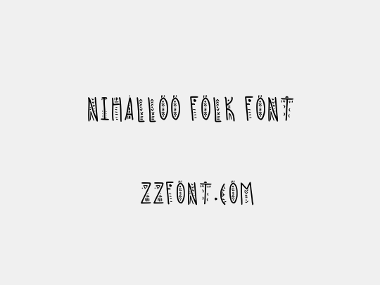 Nihalloo Folk Font