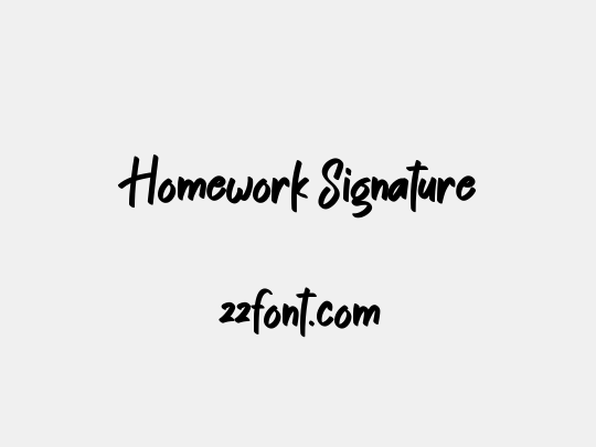 Homework Signature
