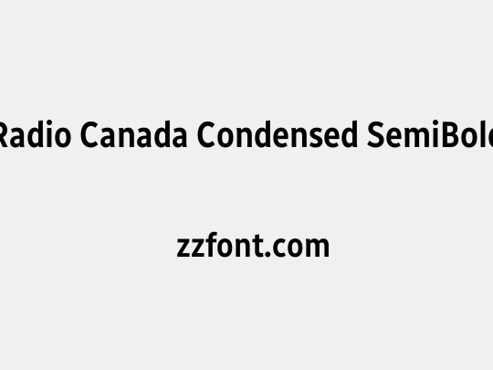 Radio Canada Condensed SemiBold