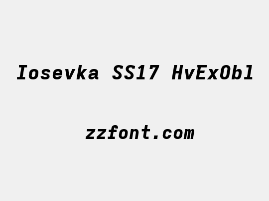 Iosevka SS17 HvExObl