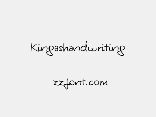 Kingashandwriting
