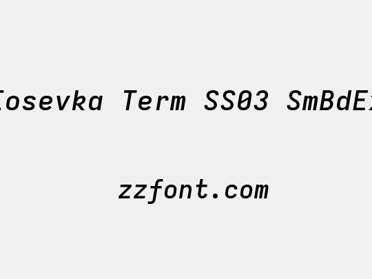 Iosevka Term SS03 SmBdEx