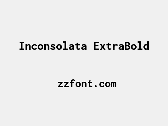 Inconsolata ExtraBold