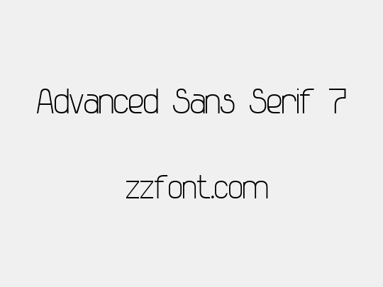 Advanced Sans Serif 7