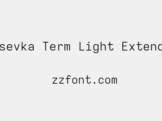 Iosevka Term Light Extended