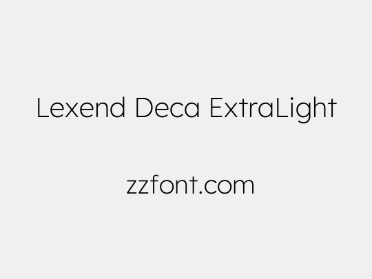 Lexend Deca ExtraLight
