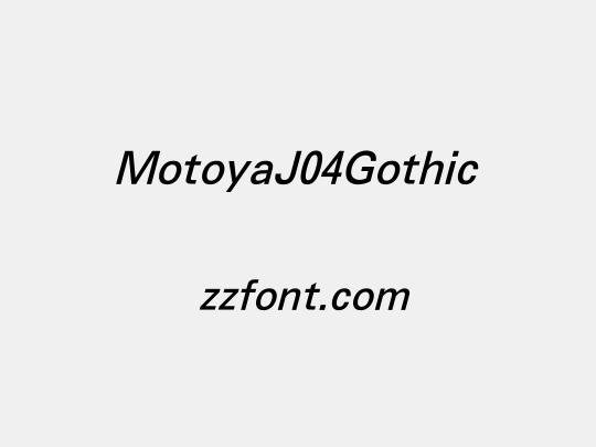 MotoyaJ04Gothic