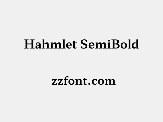 Hahmlet SemiBold
