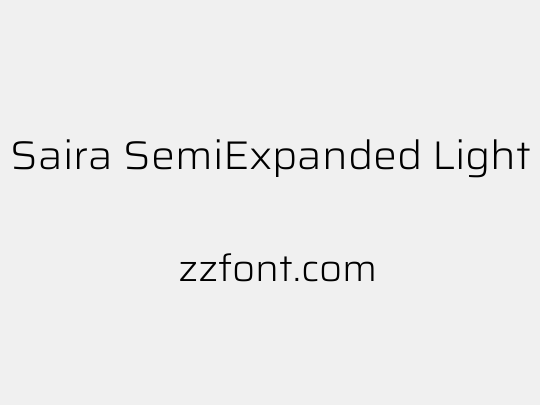 Saira SemiExpanded Light