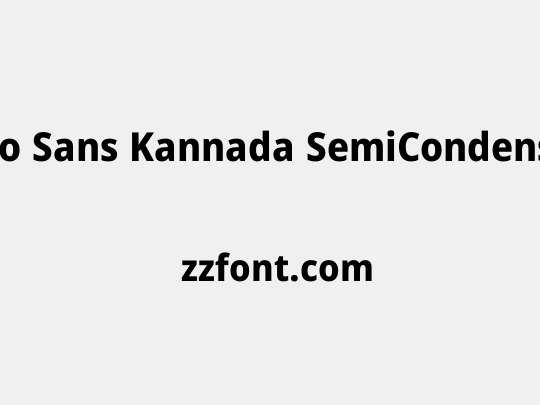 Noto Sans Kannada SemiCondensed ExtraBold