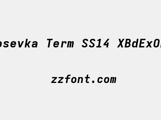 Iosevka Term SS14 XBdExObl