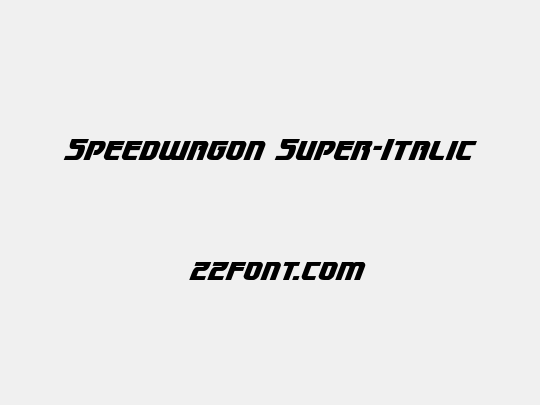 Speedwagon Super-Italic
