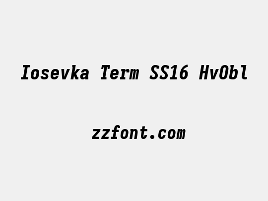 Iosevka Term SS16 HvObl