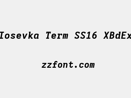 Iosevka Term SS16 XBdEx