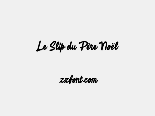 Le Slip du Père Noël