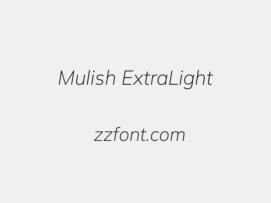 Mulish ExtraLight