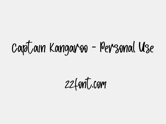 Captain Kangaroo - Personal Use