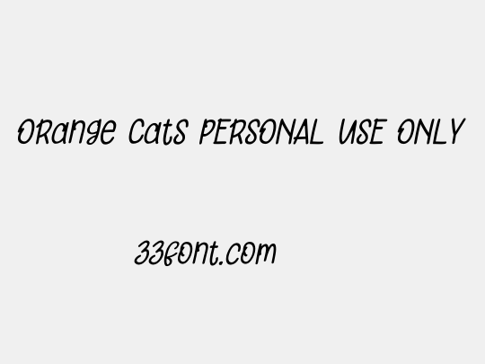 Orange Cats PERSONAL USE ONLY