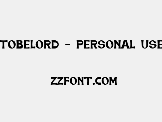 Tobelord - Personal Use