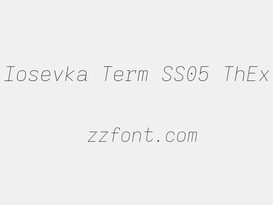 Iosevka Term SS05 ThEx