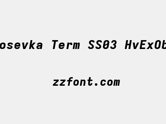 Iosevka Term SS03 HvExObl