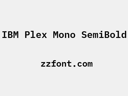IBM Plex Mono SemiBold