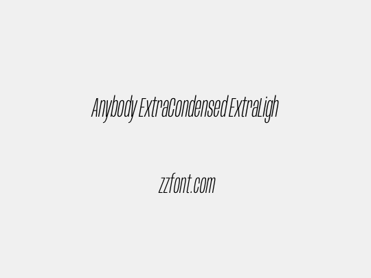 Anybody ExtraCondensed ExtraLight