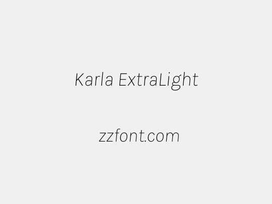 Karla ExtraLight