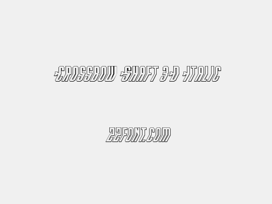 Crossbow Shaft 3D Italic