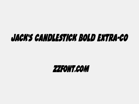 Jack's Candlestick Bold Extra-condensed