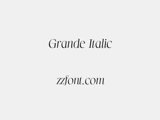 Grande Italic