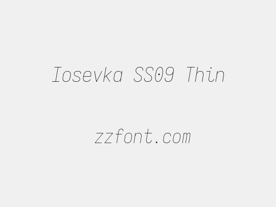 Iosevka SS09 Thin