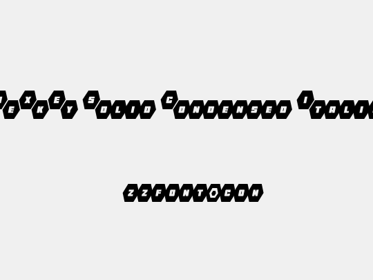 HeXkEy Solid Condensed Italic