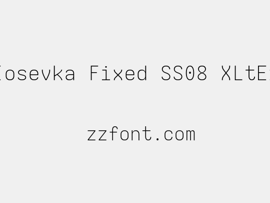 Iosevka Fixed SS08 XLtEx