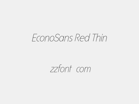 EconoSans Red Thin
