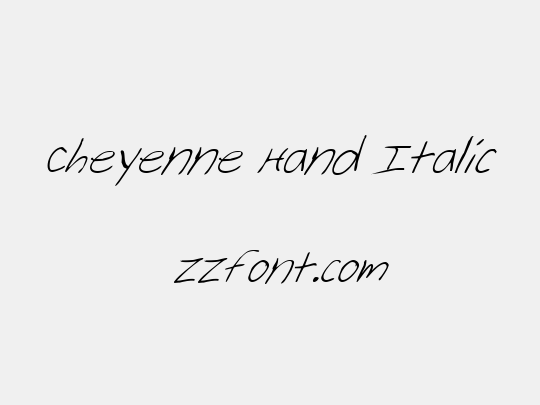 Cheyenne Hand Italic