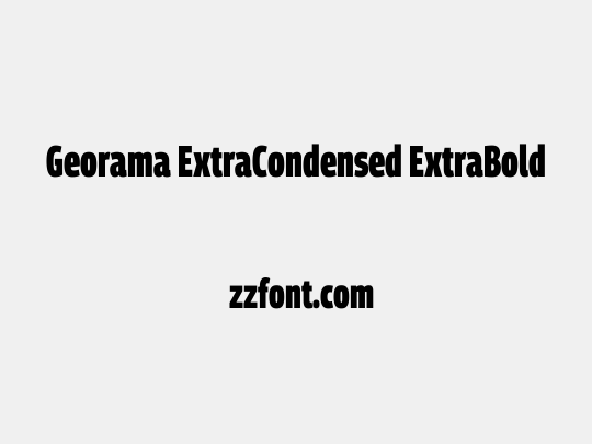 Georama ExtraCondensed ExtraBold