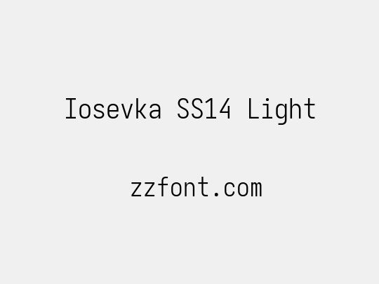 Iosevka SS14 Light