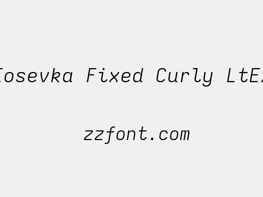 Iosevka Fixed Curly LtEx