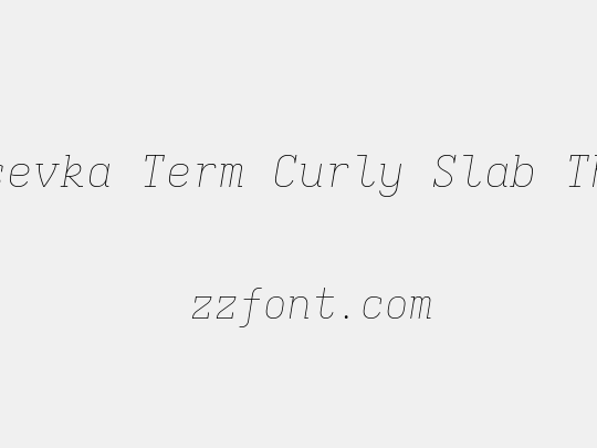 Iosevka Term Curly Slab ThEx