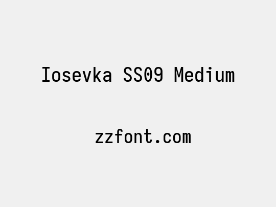 Iosevka SS09 Medium